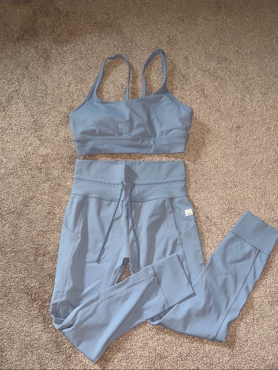 Vuori Other - Vuori Dusty Blue Active Set - Sports Bra & High-Waist Leggings